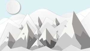 Consalnet Vliesbehang Bergen met sneeuw