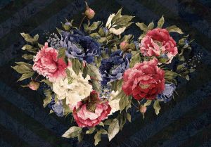 Consalnet Vliesbehang Bos bloemen strepen