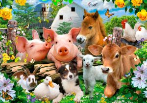 Consalnet Vliesbehang Selfies dieren in verschillende maten