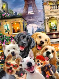 Consalnet Vliesbehang Selfies honden in verschillende maten