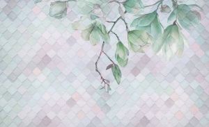 Consalnet Vliesbehang Tak met bloemen
