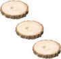 Creativ deco Sierbord Kerst versiering Natuurlijke houten schijf elk artikel heeft een unieke nerf (3 stuks) - Thumbnail 1