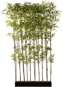 Creativ green Kunst-potplanten Bamboe-roomdivider in een houten kist (1 stuk)