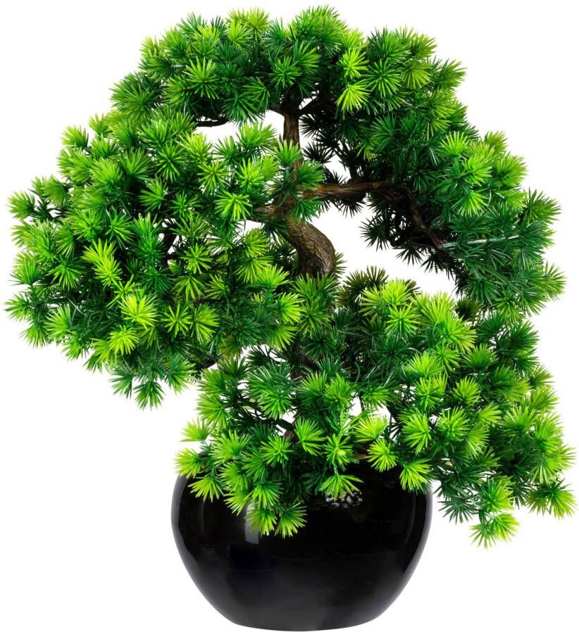 Creativ green Kunstbonsai Bonsai lariks in een keramische pot (1 stuk)