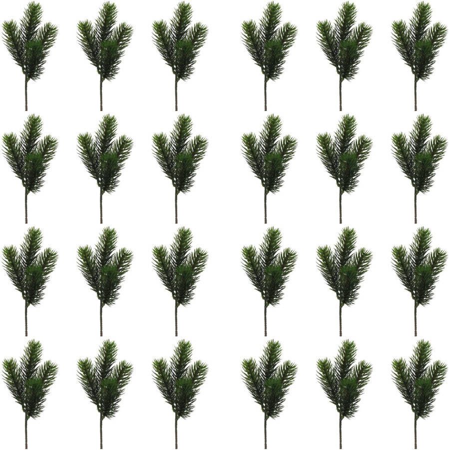 Creativ green Winterse kunstplant Kerst versiering (24 stuks)