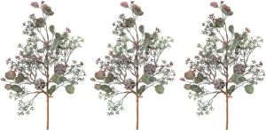 Creativ green Winterse kunstplant Kerst versiering (3 stuks)