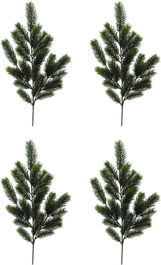 Creativ green Winterse kunstplant Kerst versiering Tak met naalden 4 stuks in set (4 stuks)