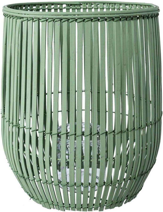 Creativ home Windlicht Kerzenhalter Bambus Hoogte ca. 30 cm (1 stuk)