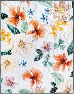 Descanso Plaid Annabelle met bloemenprint knuffeldeken