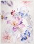 Descanso Plaid Cean Zeer zacht knuffeldeken 130x160 cm omkeerbaar bloemen natuur zand - Thumbnail 1