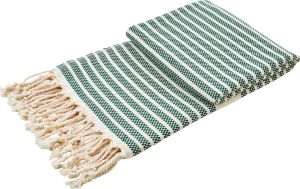 Done. Plaid Lounge Stripes Lichte plaid met geknoopte franje