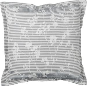 ELBERSDRUCKE Sierkussen Blomma 07 wit grijs Kussen met polyestervulling in stijlvolle bloemenprint 45x45cm (1 stuk)