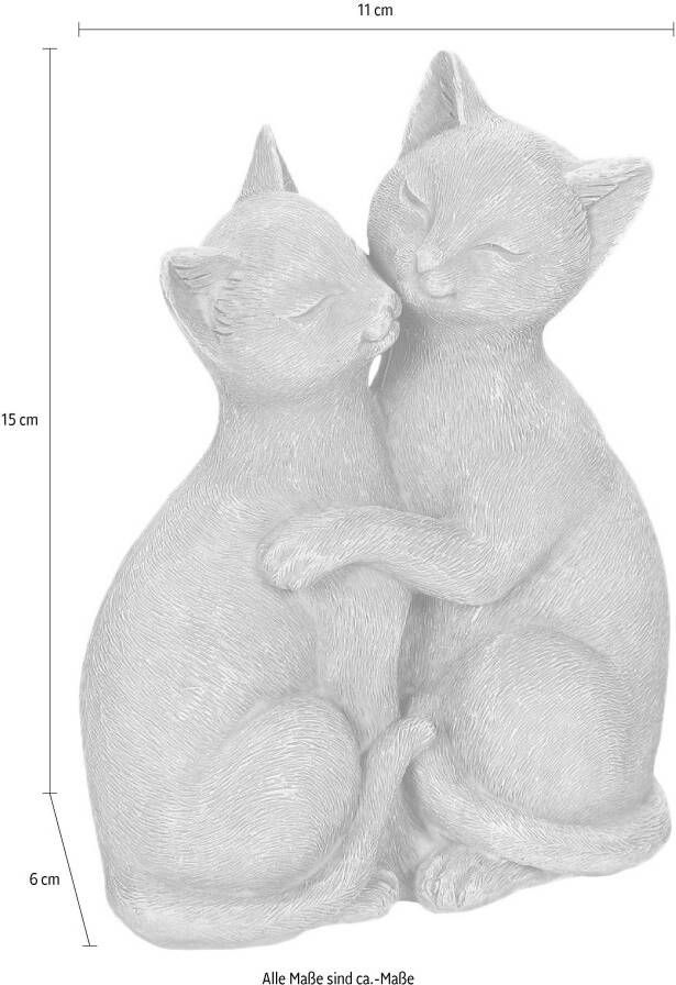 Ambiente Haus Decoratief figuur Kattenpaartje