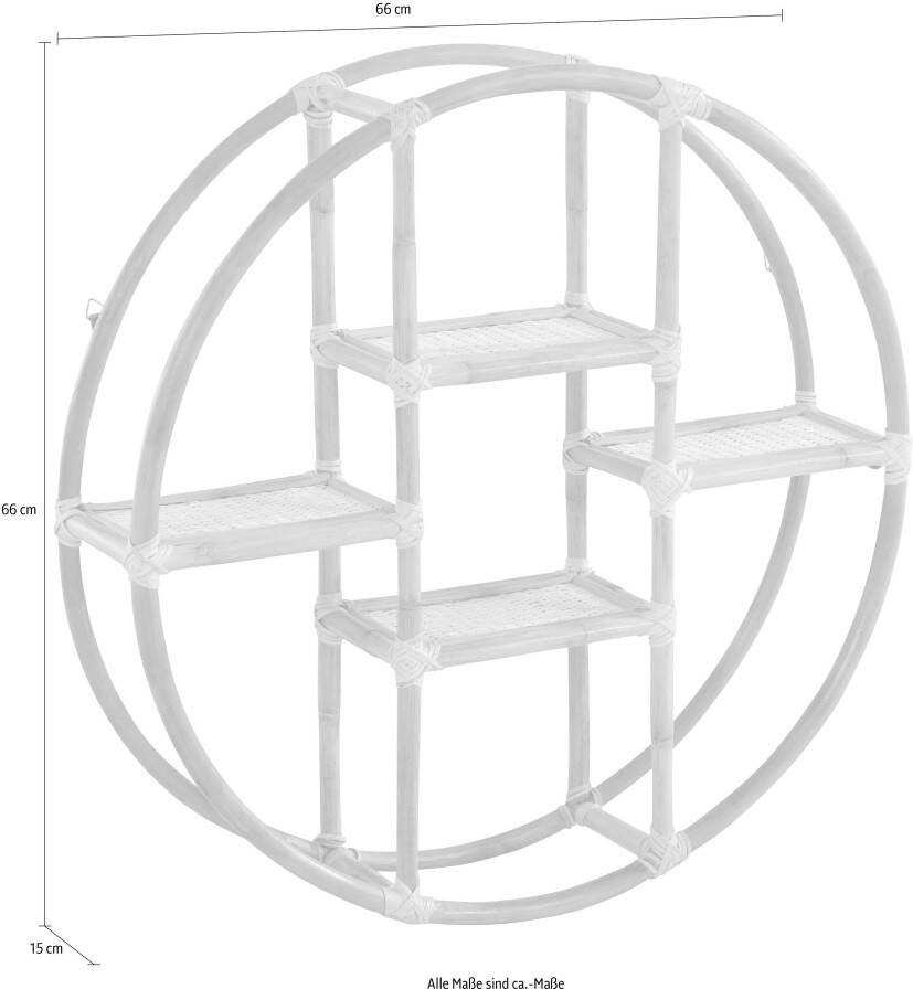 andas Decoratief wandrek Lundtoft rond van rotan ø 66 cm