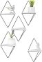 Andas Decoratief wandrek Ruiten roedel Decoratieplank wanddecoratie van metaal (set 5-delig) - Thumbnail 2