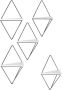 Andas Decoratief wandrek Ruiten roedel Decoratieplank wanddecoratie van metaal (set 5-delig) - Thumbnail 4