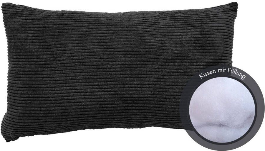 Andiamo Sierkussen Cord kussen Emy kussenhoes met vulling Sierkussens vierkant 40x40 of 30x50 cm ook verkrijgbaar als 4-delige set (1 stuk)