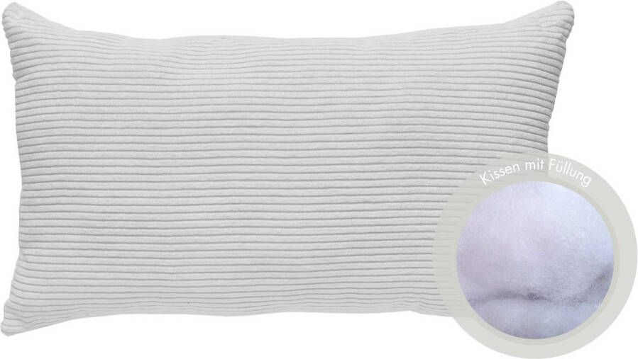 Andiamo Sierkussen Cord kussen Emy kussenhoes met vulling Sierkussens vierkant 40x40 of 30x50 cm ook verkrijgbaar als 4-delige set (1 stuk)