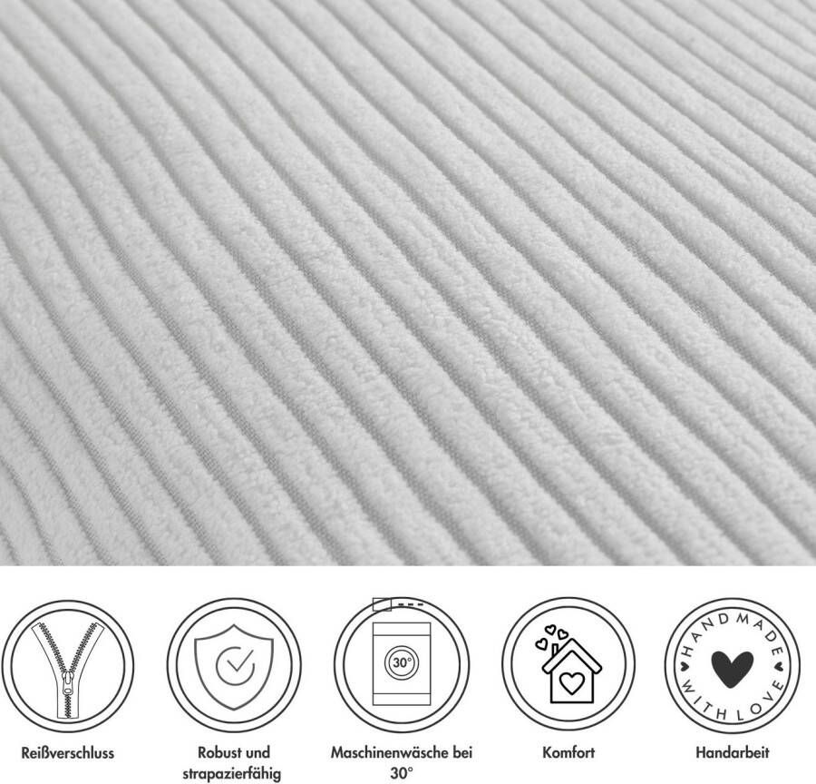 Andiamo Sierkussen Cord kussen Emy kussenhoes met vulling Sierkussens vierkant 40x40 of 30x50 cm ook verkrijgbaar als 4-delige set (1 stuk)