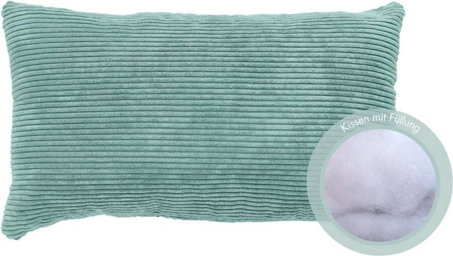 Andiamo Sierkussen Cord kussen Emy kussenhoes met vulling Sierkussens vierkant 40x40 of 30x50 cm ook verkrijgbaar als 4-delige set (1 stuk)