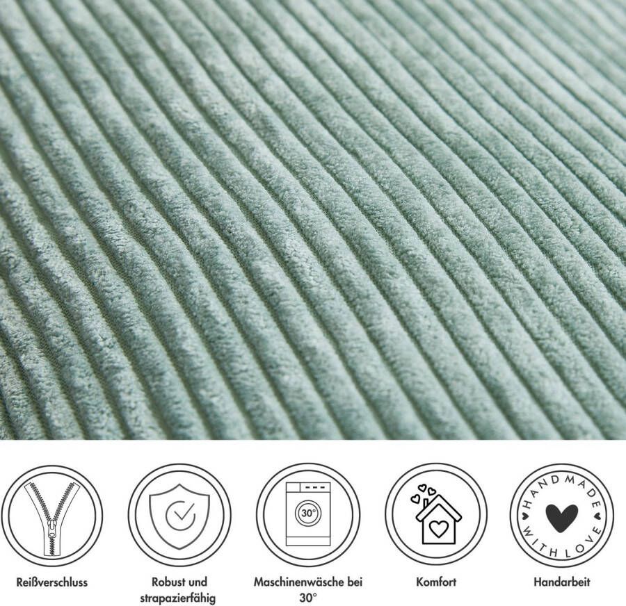 Andiamo Sierkussen Cord kussen Emy kussenhoes met vulling Sierkussens vierkant 40x40 of 30x50 cm ook verkrijgbaar als 4-delige set (1 stuk)