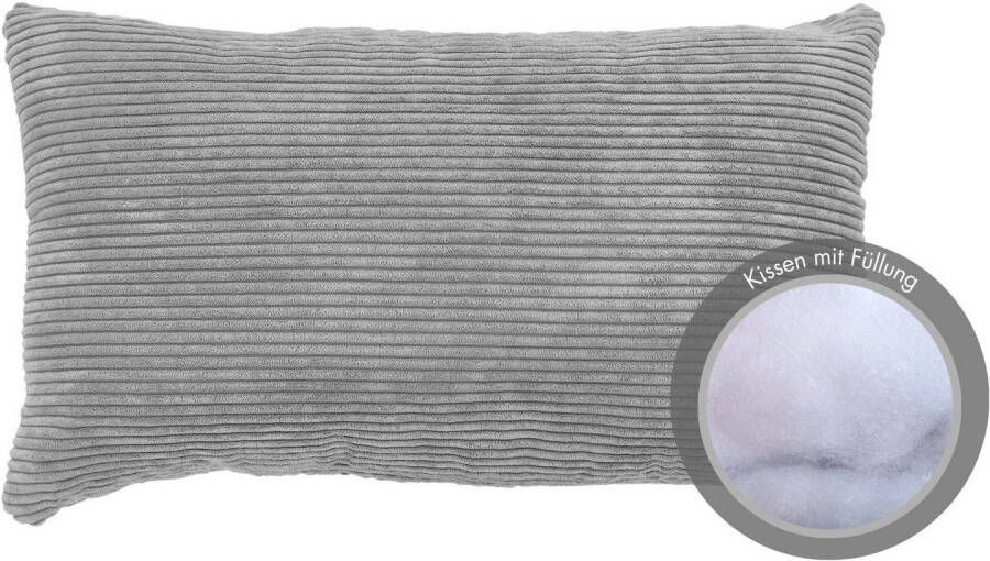 Andiamo Sierkussen Cord kussen Emy kussenhoes met vulling Sierkussens vierkant 40x40 of 30x50 cm ook verkrijgbaar als 4-delige set (1 stuk)