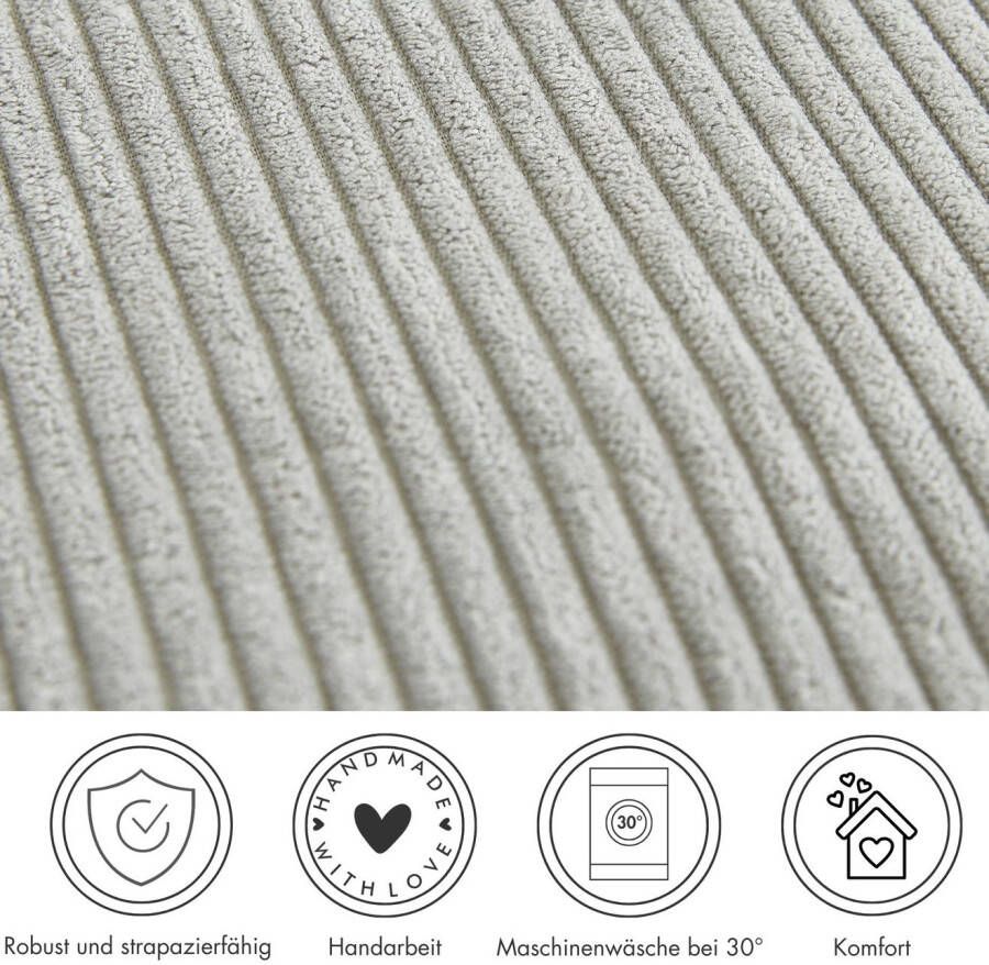 Andiamo Sierkussen Cord kussen Emy kussenhoes met vulling Sierkussens vierkant 40x40 of 30x50 cm ook verkrijgbaar als 4-delige set (1 stuk)