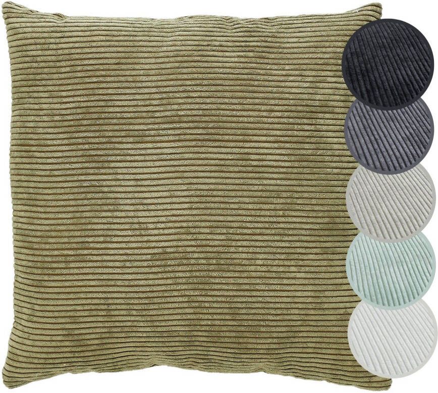 Andiamo Sierkussen Cord kussen Emy kussenhoes met vulling Sierkussens vierkant 40x40 of 30x50 cm ook verkrijgbaar als 4-delige set (1 stuk)