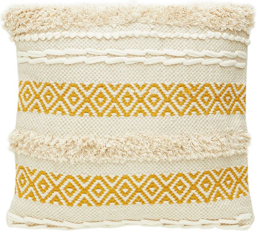 Andiamo Sierkussen Livia Etnisch patroon gestreept kussenhoes met vulling vierkant 45x45 cm (1 stuk)