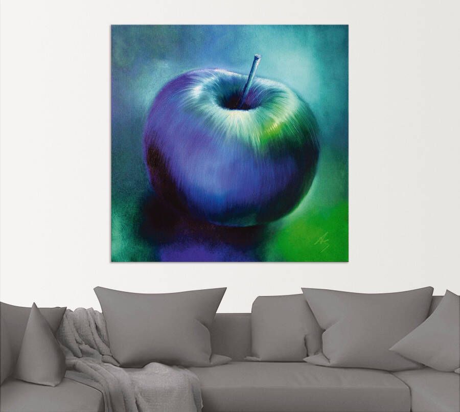 Artland Aluminium dibond print De blauwe appel geschikt voor binnen en buiten buitenafbeelding