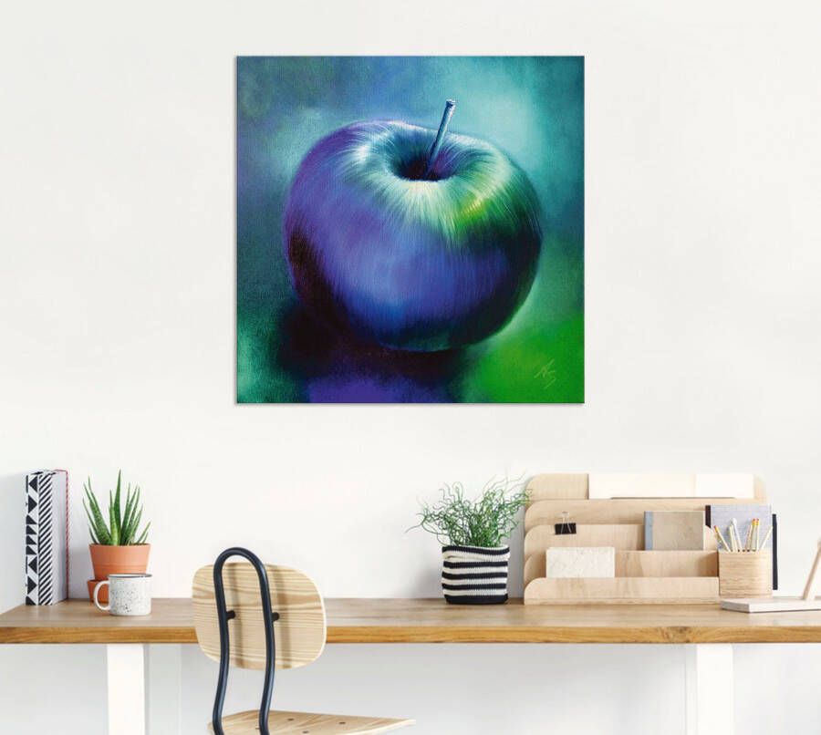 Artland Aluminium dibond print De blauwe appel geschikt voor binnen en buiten buitenafbeelding