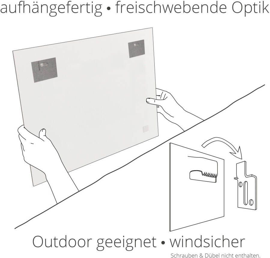 Artland Aluminium dibond print Bonte lijnen II geschikt voor binnen en buiten buitenafbeelding