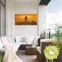 Artland Aluminium dibond print Stoomlocomotief in het avondlicht geschikt voor binnen en buiten buitenafbeelding - Thumbnail 3
