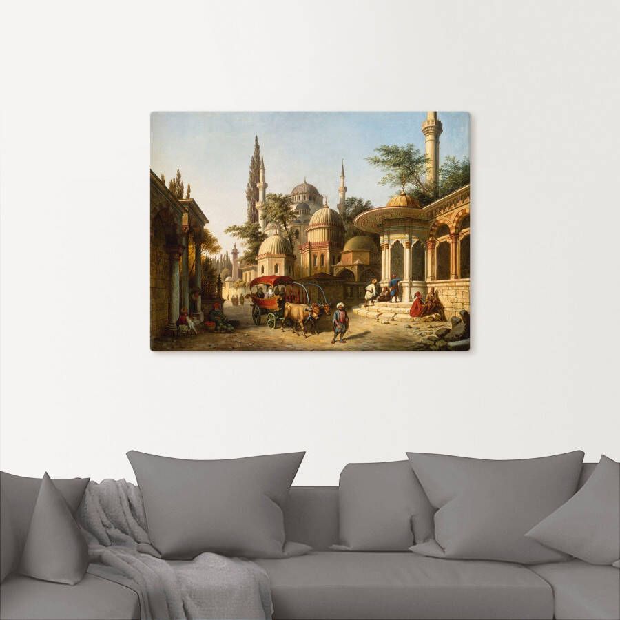 Artland Artprint Aanzicht van een moskee in Istanbul als artprint van aluminium artprint voor buiten artprint op linnen poster in verschillende maten. maten