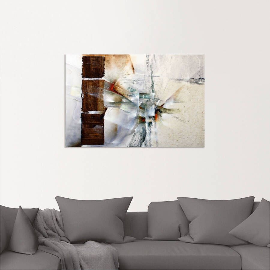 Artland Artprint Abstracte compositie in wit als artprint van aluminium artprint voor buiten artprint op linnen in verschillende maten