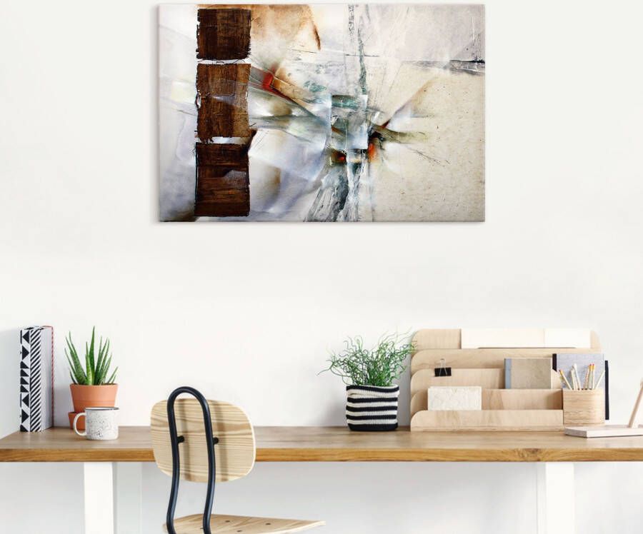 Artland Artprint Abstracte compositie in wit als artprint van aluminium artprint voor buiten artprint op linnen in verschillende maten