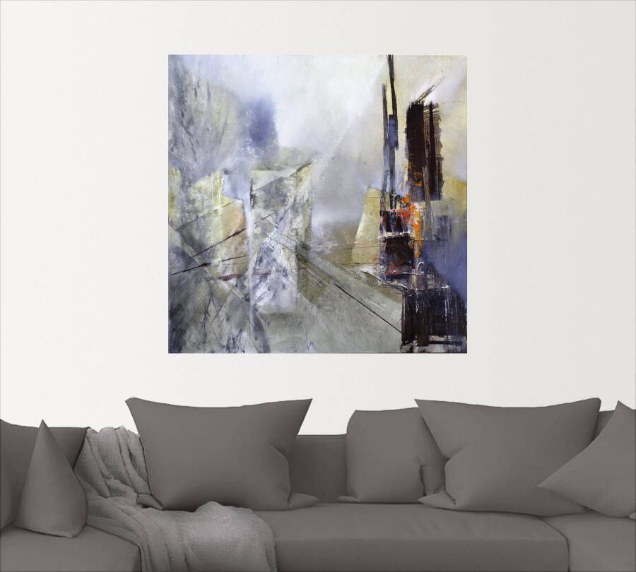 Artland Artprint Abstracte compositie in wit als poster muursticker in verschillende maten