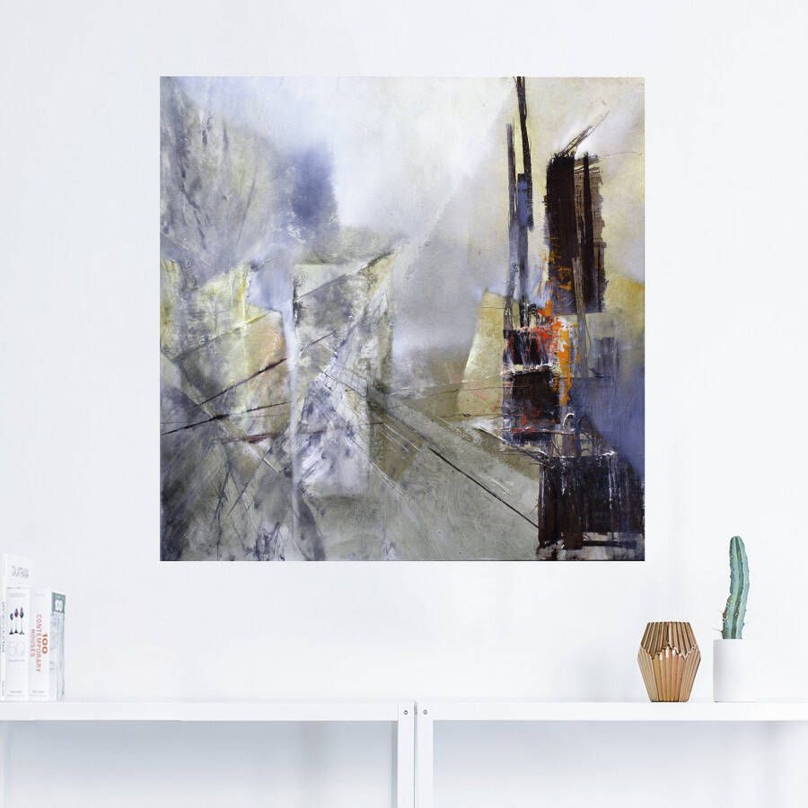 Artland Artprint Abstracte compositie in wit als poster muursticker in verschillende maten