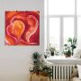 Artland Artprint Abstracte harten rood als artprint op linnen poster in verschillende formaten maten - Thumbnail 4