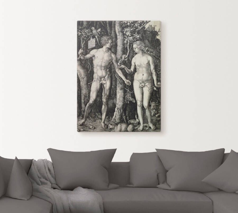 Artland Artprint Adam en Eva. 1504 als artprint op linnen poster in verschillende formaten maten