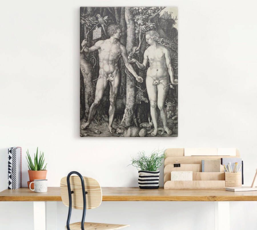 Artland Artprint Adam en Eva. 1504 als artprint op linnen poster in verschillende formaten maten