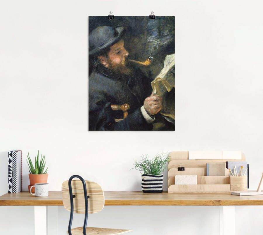 Artland Artprint Afbeelding Claude Monet met fluit als artprint op linnen poster in verschillende formaten maten