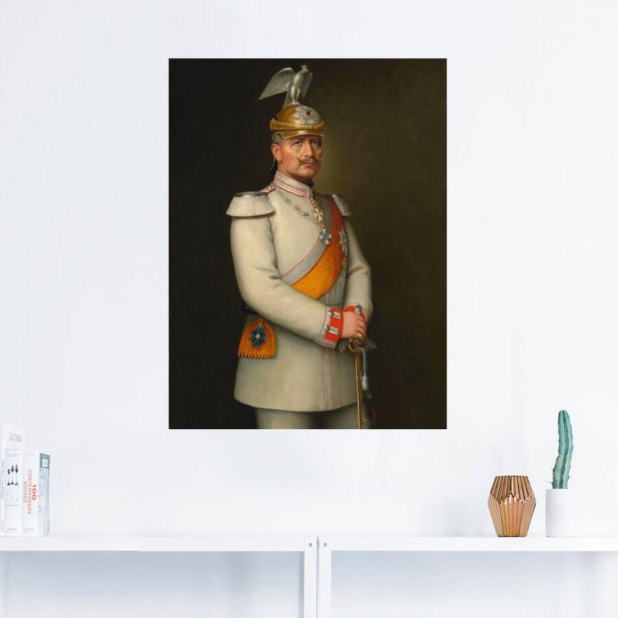 Artland Artprint Afbeelding van Kaiser Wilhelm II. als artprint op linnen muursticker in verschillende maten