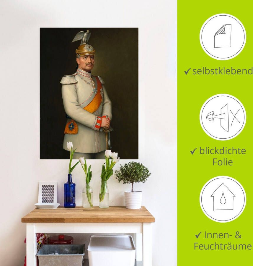 Artland Artprint Afbeelding van Kaiser Wilhelm II. als artprint op linnen muursticker in verschillende maten