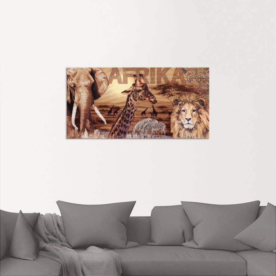 Artland Artprint Afrika als artprint van aluminium artprint voor buiten artprint op linnen poster muursticker