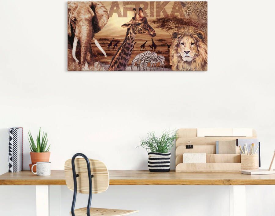 Artland Artprint Afrika als artprint van aluminium artprint voor buiten artprint op linnen poster muursticker