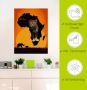 Artland Artprint Afrika het zwarte continent als artprint op linnen poster muursticker in verschillende maten - Thumbnail 5