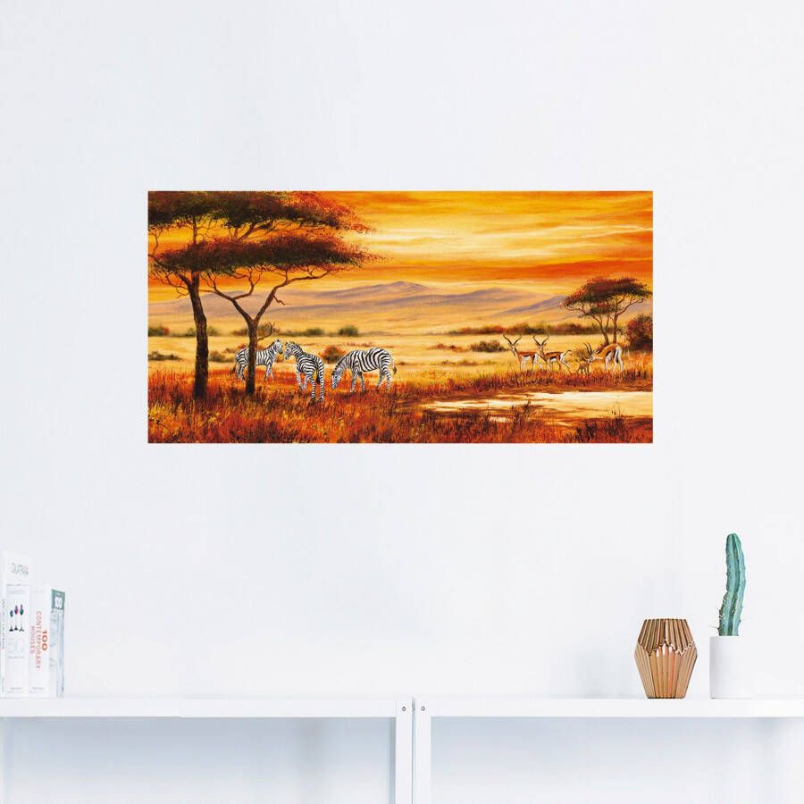 Artland Artprint Afrikaans landschap I als artprint op linnen poster muursticker in verschillende maten