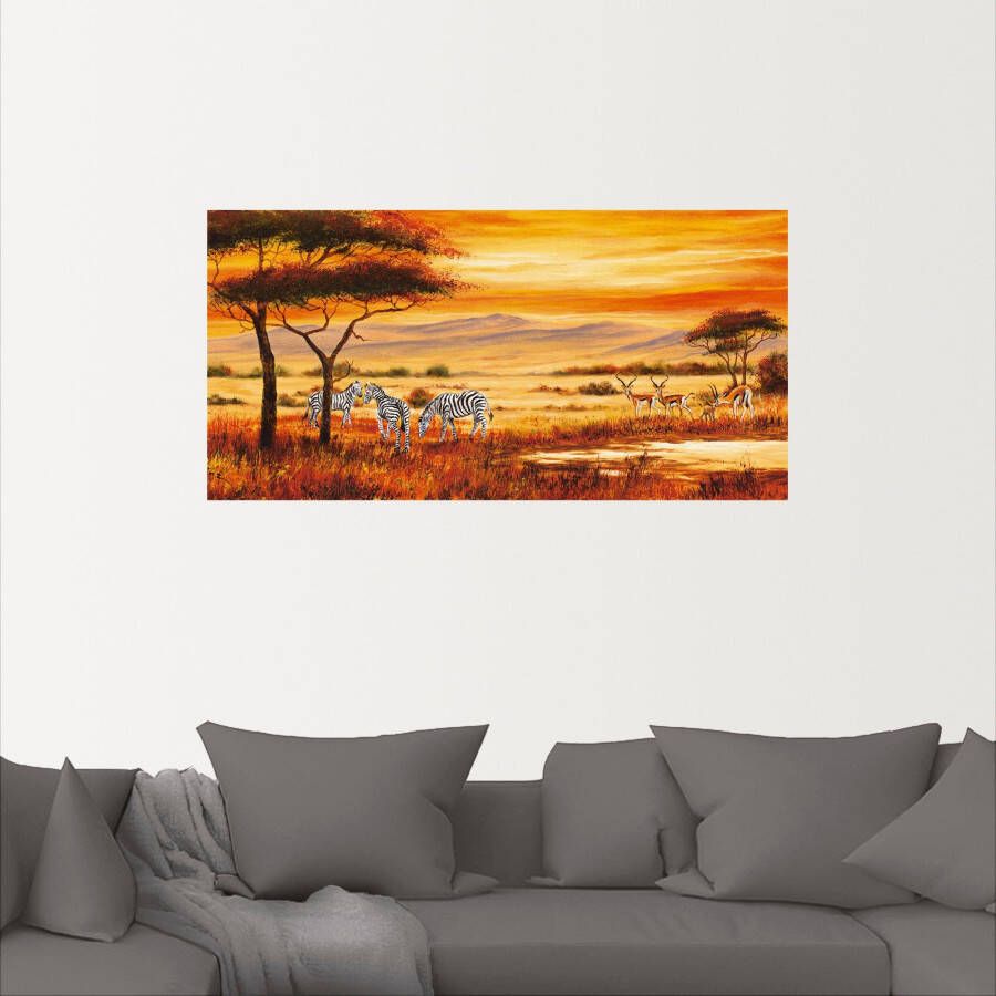 Artland Artprint Afrikaans landschap I als artprint op linnen poster muursticker in verschillende maten