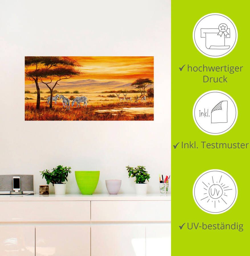 Artland Artprint Afrikaans landschap I als artprint op linnen poster muursticker in verschillende maten